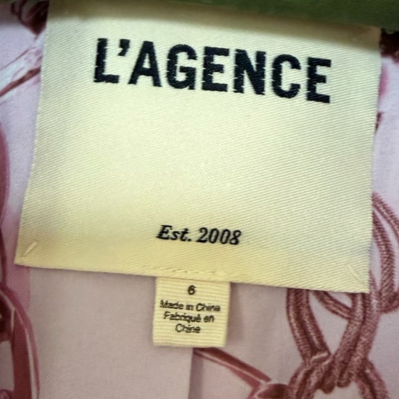 L'Agence Kenzie Blazer - Lilac Snow, size 6 - Picture 7 of 8